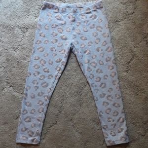 Grey leopard print leggings